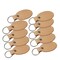 Oval Leather Keychains Kit – Full-Grain Latigo, DIY Personalization Ready, 10 Pack